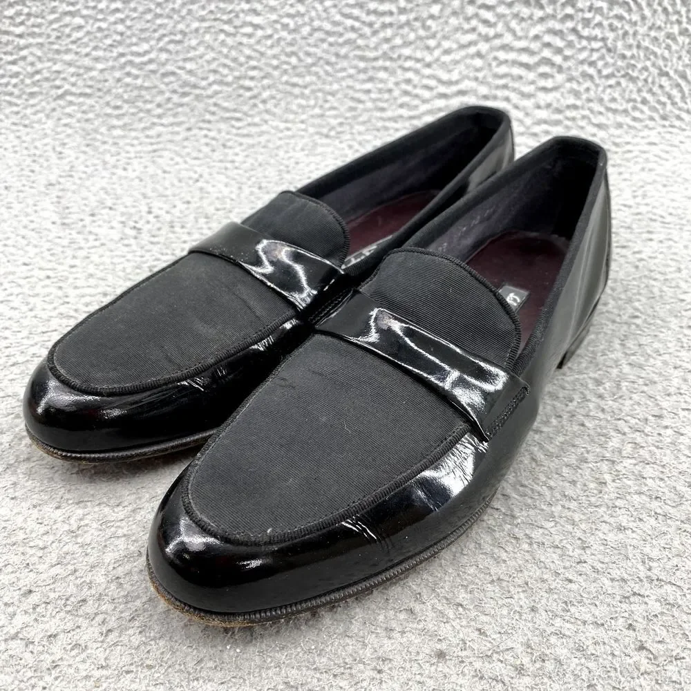 Salvatore Ferragamo Loafer Shoes Men's 10 Black‎ Italian Leather Corpcore Preppy